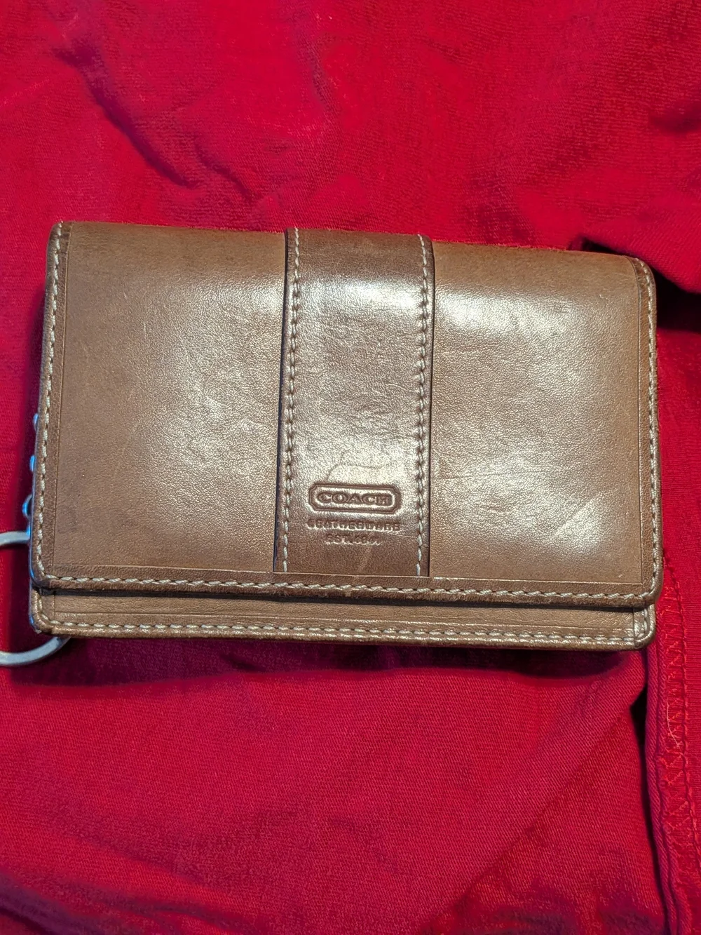 Coach Vintage Leatherware Embossed Leather Flap Clutch Wallet